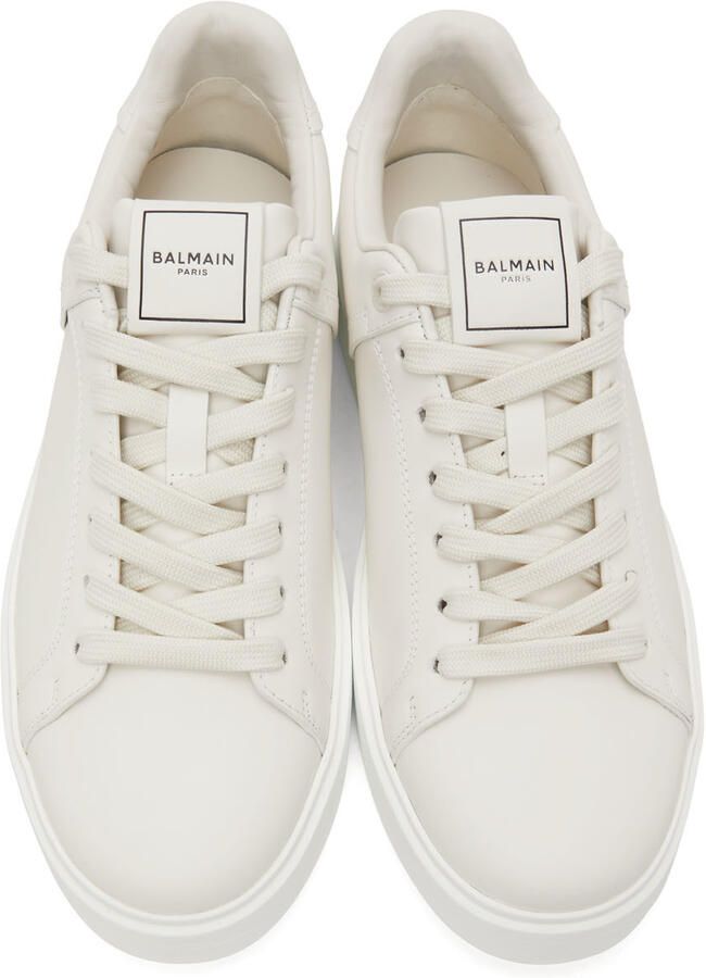 Balmain White B-Court Sneakers