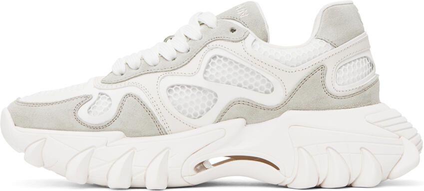 Balmain White B-East Sneakers - Picture 3