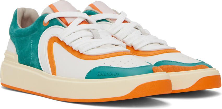 Balmain White B-Skate Sneakers - Picture 2