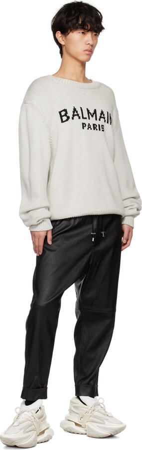 Balmain White Unicorn Sneakers - Picture 4