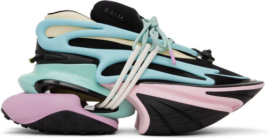 Balmain Black & Multicolor Unicorn Sneakers