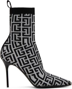 Balmain Black & Silver Skye Boots