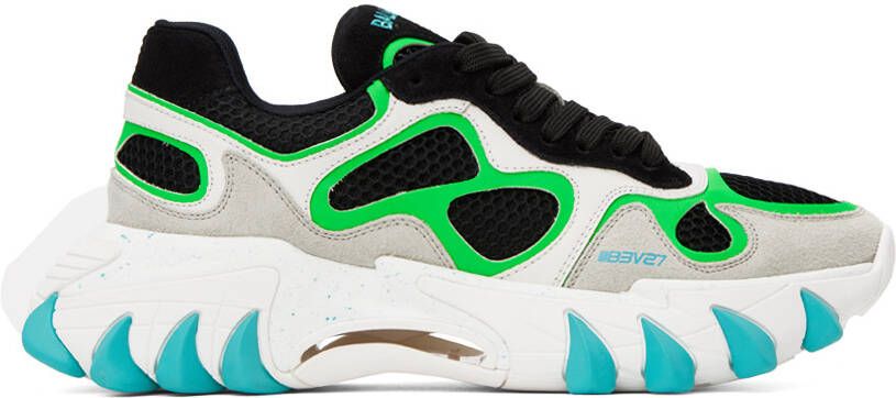 Balmain Black & White B-East Sneakers - Picture 5