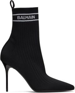 Balmain Black Knit Skye Boots