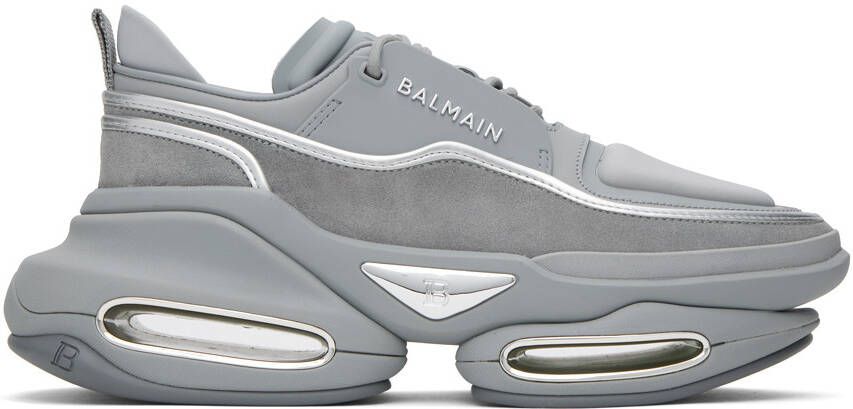 Balmain B-Bold chunky sneakers Grey - Picture 4