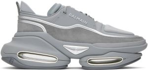Balmain Gray B-Bold Sneakers