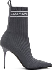 Balmain Gray Skye Boots