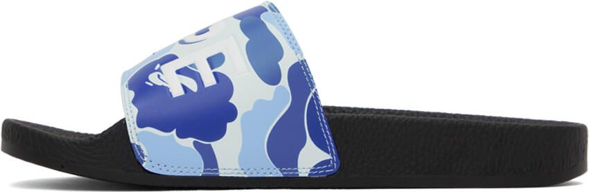 BAPE Blue & Black ABC Camo Slides - Picture 3