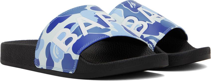 BAPE Blue & Black ABC Camo Slides - Picture 2