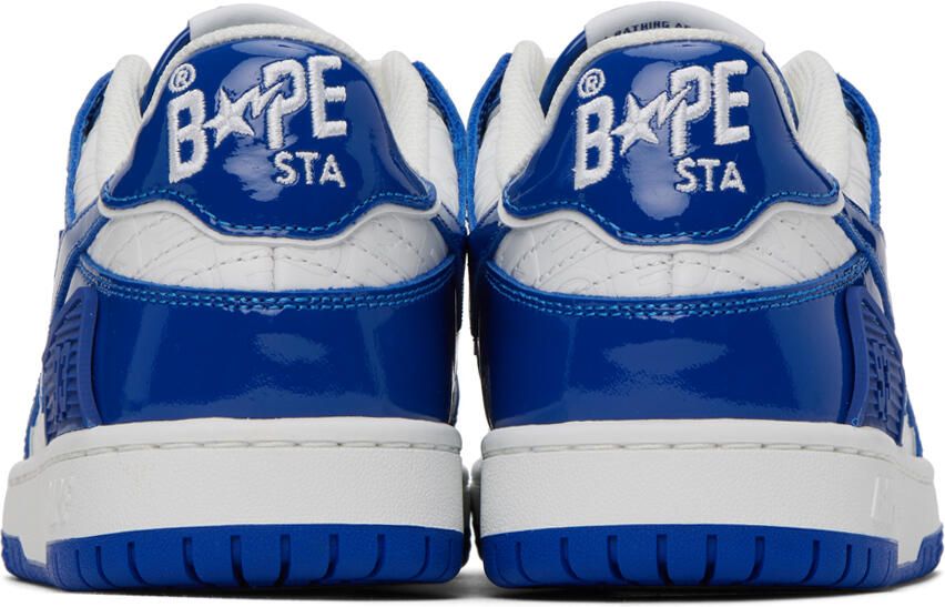 BAPE Blue & White SK8 STA #5 Sneakers - Picture 5