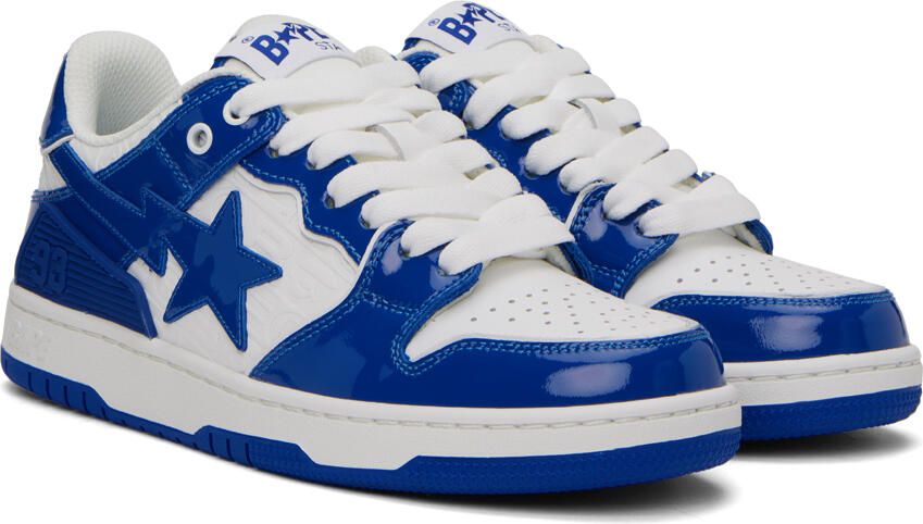 BAPE Blue & White SK8 STA #5 Sneakers