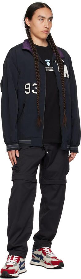 BAPE Red & Navy Road STA Express Sneakers - Picture 4