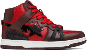 BAPE Red & Brown Sta 93 Hi Sneakers