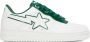 BAPE White & Green Patent Leather Sneakers - Thumbnail 1