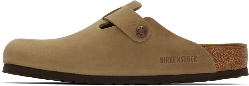 Birkenstock Beige Regular Boston Clogs - Picture 3
