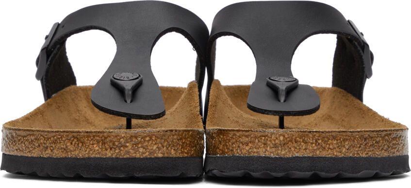 Birkenstock Black Regular Birko-Flor Gizeh Sandals - Picture 3