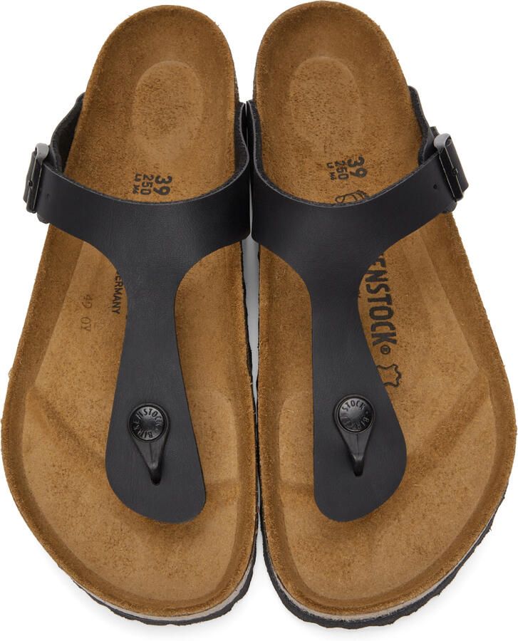 Birkenstock Black Regular Birko-Flor Gizeh Sandals