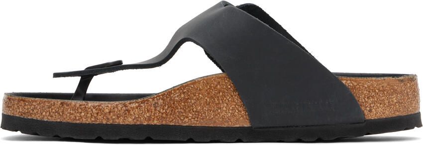 Birkenstock Black Regular Gizeh Big Buckle Sandals - Picture 4