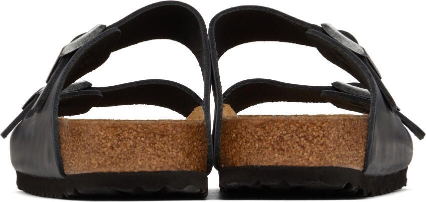 Birkenstock Black Regular Oiled Leather Arizona Sandals