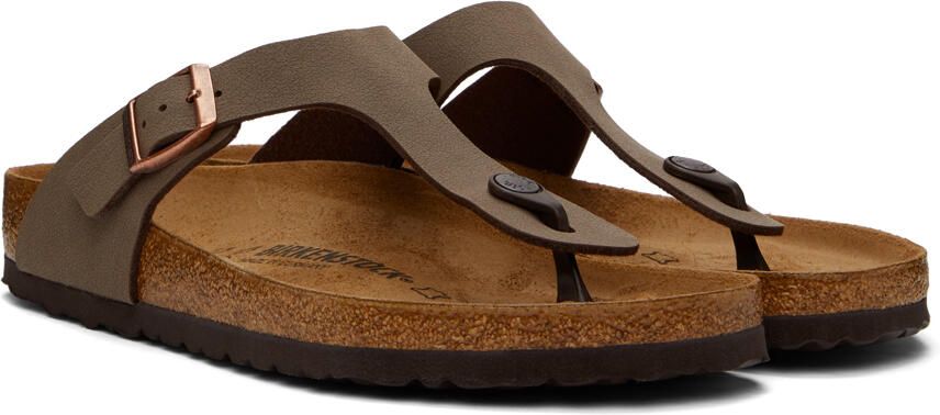 Birkenstock Brown Regular Gizeh Sandals - Picture 2