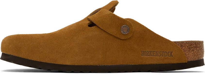 Birkenstock Tan Boston Soft Footbed Loafers - Picture 3