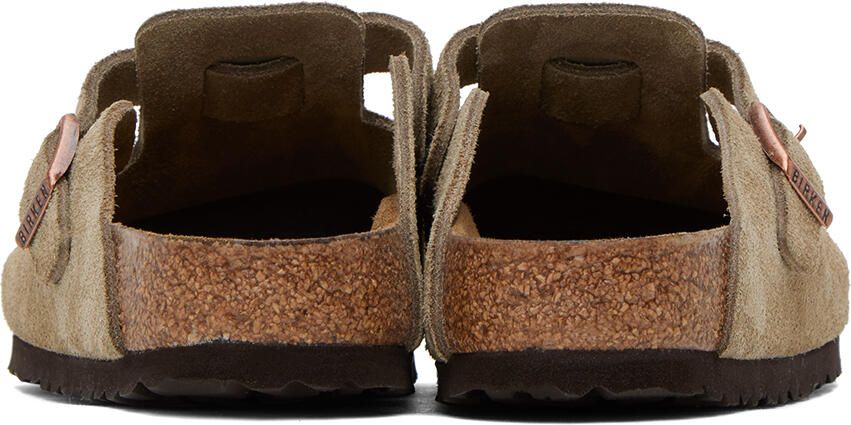 Birkenstock Taupe Boston Soft Footbed Loafers