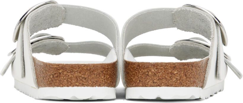 Birkenstock White Narrow Arizona Big Buckle Sandals - Picture 2