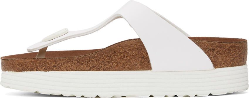 Birkenstock White Papillio Gizeh Platform Sandals - Picture 3