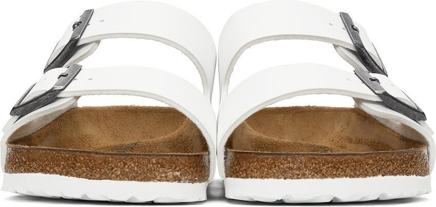 Birkenstock White Regular Birko-Flor Arizona Sandals - Picture 3