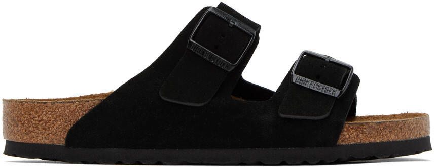 Birkenstock Black Regular Soft Footbed Arizona Sandals