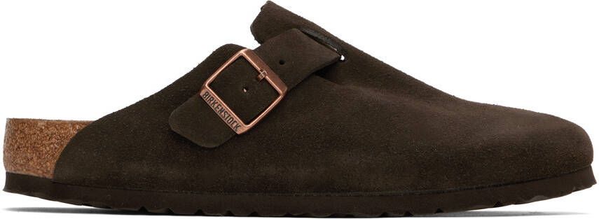 Birkenstock Brown Regular Boston Soft Footbed Clogs