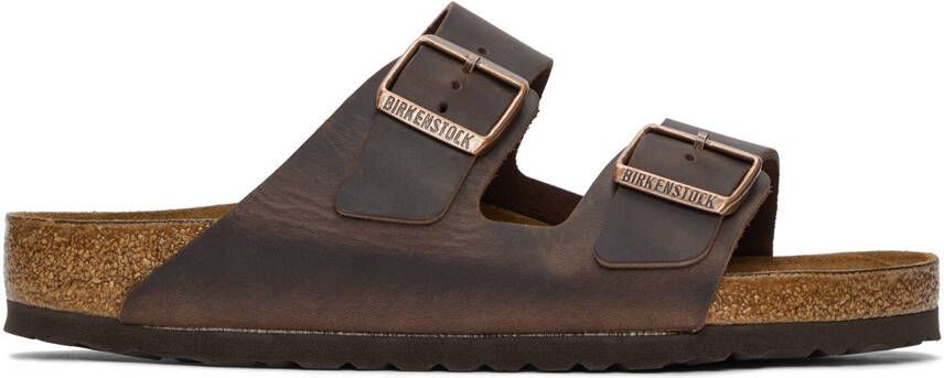 Birkenstock Brown Regular Leather Arizona Sandals