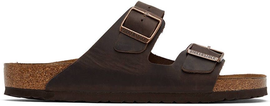 Birkenstock Brown Regular Oiled Leather Arizona Sandals