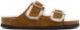 Birkenstock Tan Narrow Shearling Arizona Sandals - Thumbnail 1