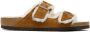 Birkenstock Brown Regular Shearling Arizona Sandals - Thumbnail 1
