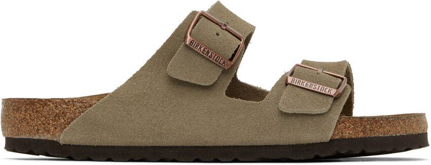 Birkenstock Taupe Regular Arizona Soft Footbed Sandals - Picture 9