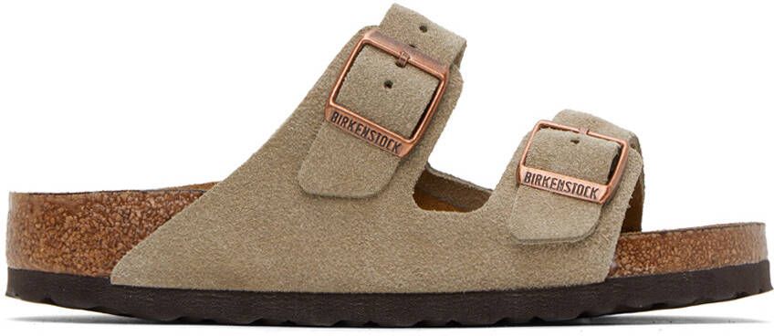 Birkenstock Taupe Arizona Soft Footbed Sandals