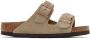 Birkenstock Taupe Regular Arizona Soft Footbed Sandals - Thumbnail 1