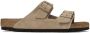 Birkenstock Taupe Regular Suede Soft Footbed Arizona Sandals - Thumbnail 1