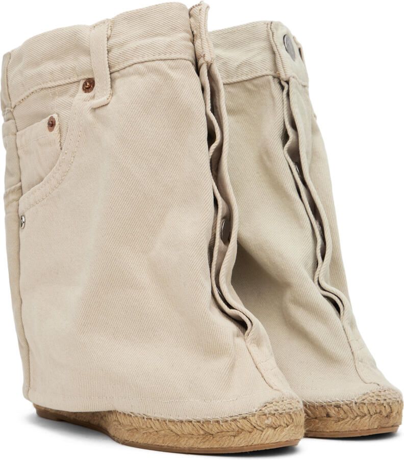 Bless Beige Jeansheels Wedge Heels - Picture 2