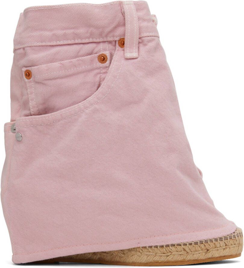 Bless SSENSE Exclusive Pink Jeansheels Wedge Heels