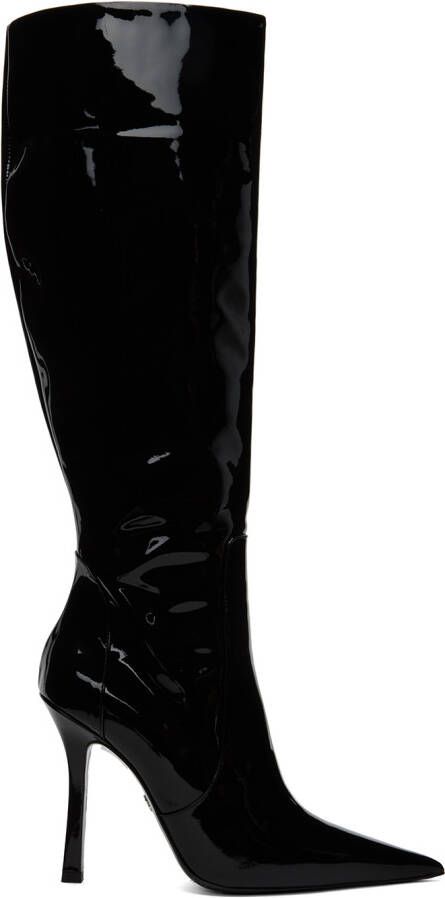Blumarine Black Pointed Tall Boots