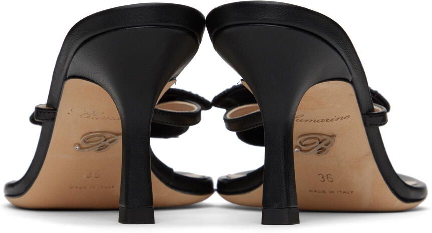 Blumarine Black Butterfly Thong Sandals