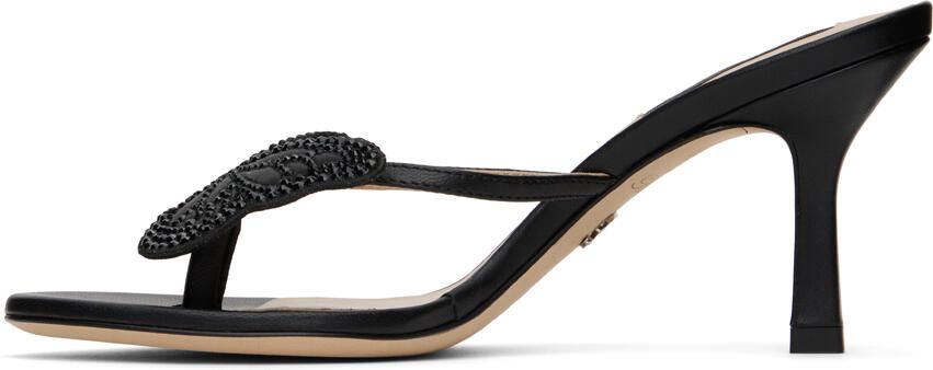 Blumarine Black Butterfly Thong Sandals - Picture 3
