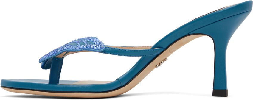 Blumarine Blue Butterfly Heeled Sandals - Picture 3