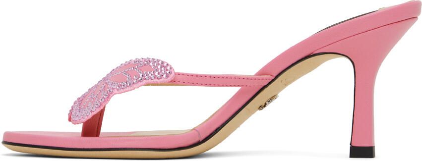 Blumarine Pink Butterfly Thong Sandals - Picture 3