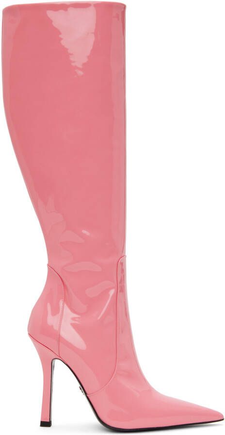 Blumarine Pink Pointed Tall Boots