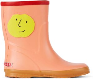 Bobo Choses Kids Pink Faces Rain Boots