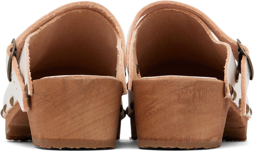 Bonpoint Kids White Studded Clogs