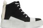 Boris Bidjan Saberi Black & Off-White Suede Bamba 1.1 High Top Sneakers - Thumbnail 1